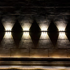 Solar LED Wall Light Aluminium | IP65 Waterproof | 10m Up and Down Lighting Distance for Garden and Outdoor Facades