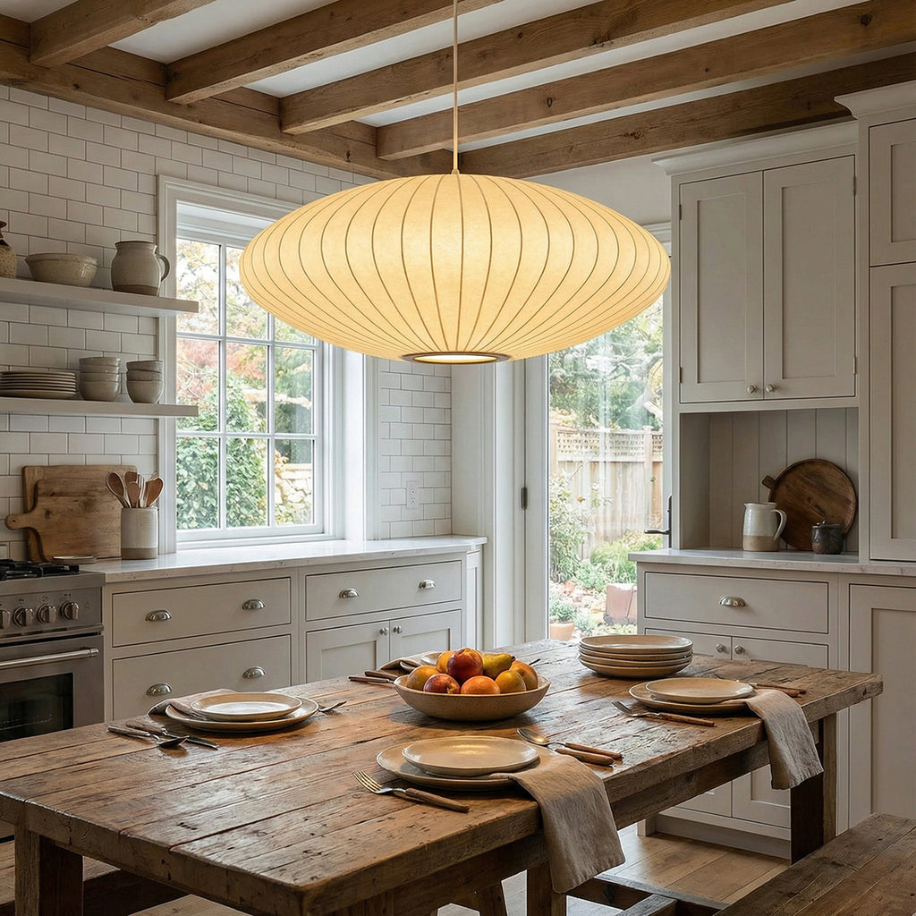 Silk Pendant Lamp – Italian Inspired Sculptural Elegant Design