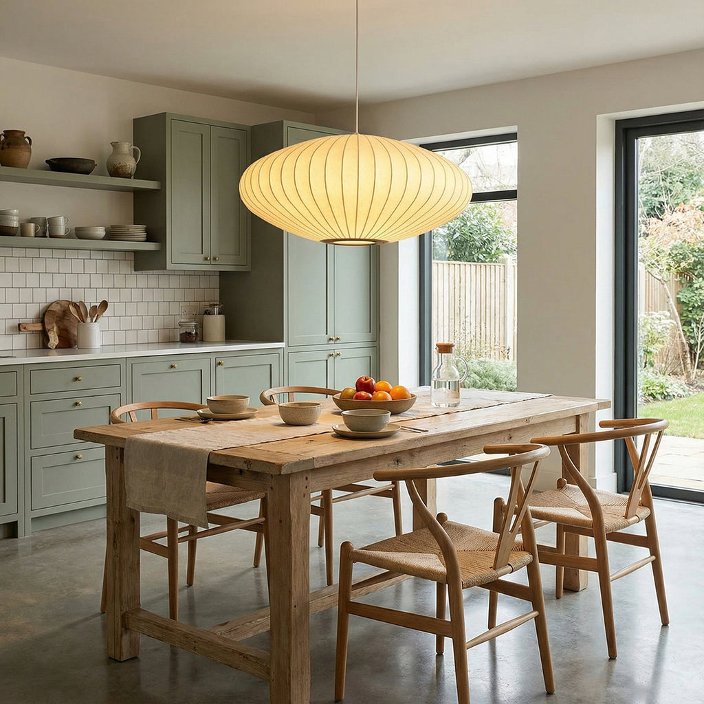 Silk Pendant Lamp – Italian Inspired Sculptural Elegant Design