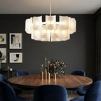 Glass Chandelier – Wabi Sabi Sculptural Layered Artistic Design