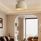 Minimalist Ribbed Ceramic Ceiling Light