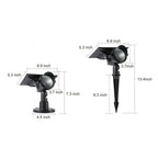 Solar Powered Garden Spotlight Adjustable LED Landscape Light Outdoor Pathway Lamp