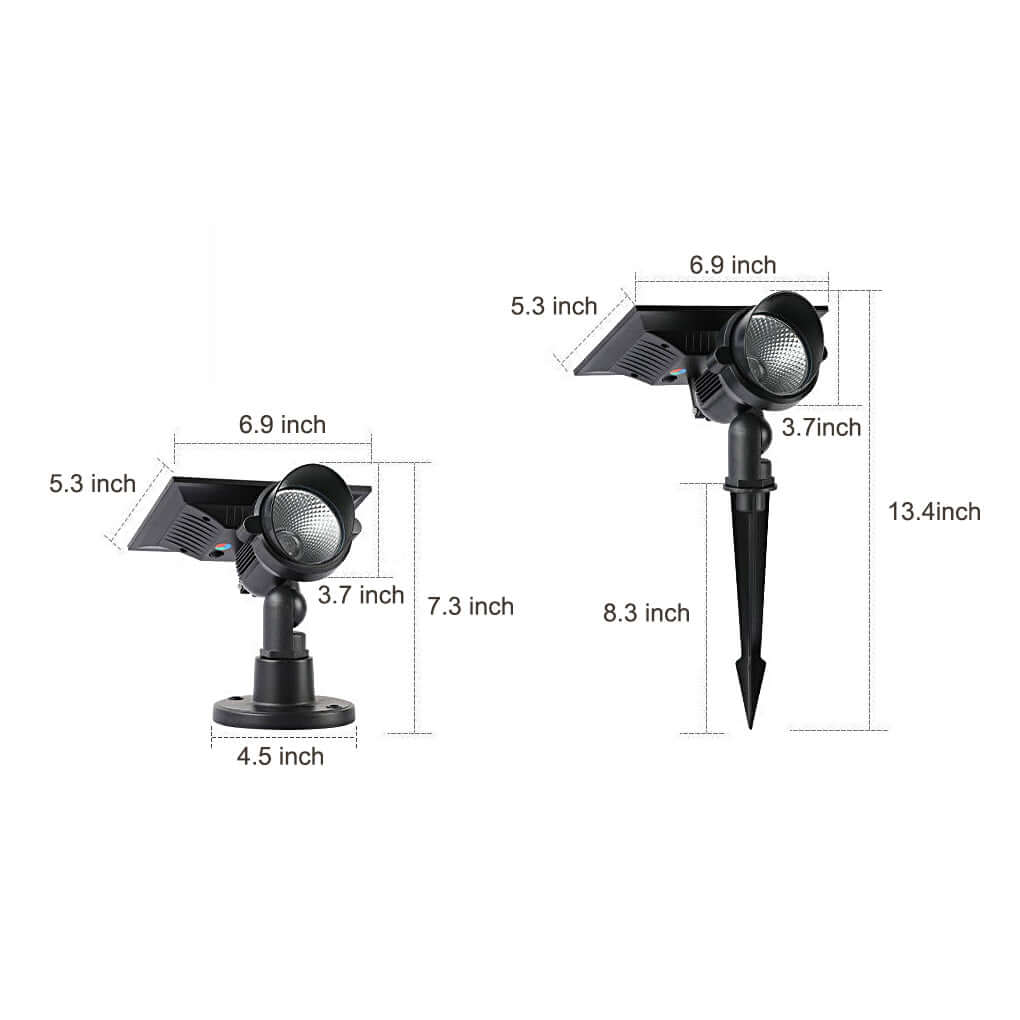 Solar Powered Garden Spotlight Adjustable LED Landscape Light Outdoor Pathway Lamp