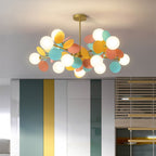 LED Ceiling Light Metal Glass and Acrylic Branch Design | Nature Inspired Style | Modern Botanical Interior Lighting