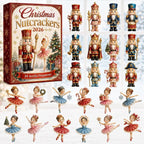 24-day Mini Christmas Calendar with Building Blocks, Unique Designs, Buildable Bricks, Includes Hanging Loops, Festive Countdown