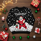 Unisex Christmas Sweater – Santa Claus Graphic Winter Jumper for Couples