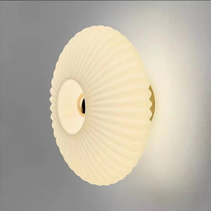 Glass Wall Light Glass | Modern Wavy Shade Design | Creates Soft Diffused Lighting for Living Rooms, Hallways and Bedrooms