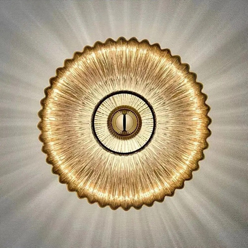 Glass Wall Light Glass | Modern Wavy Shade Design | Creates Soft Diffused Lighting for Living Rooms, Hallways and Bedrooms