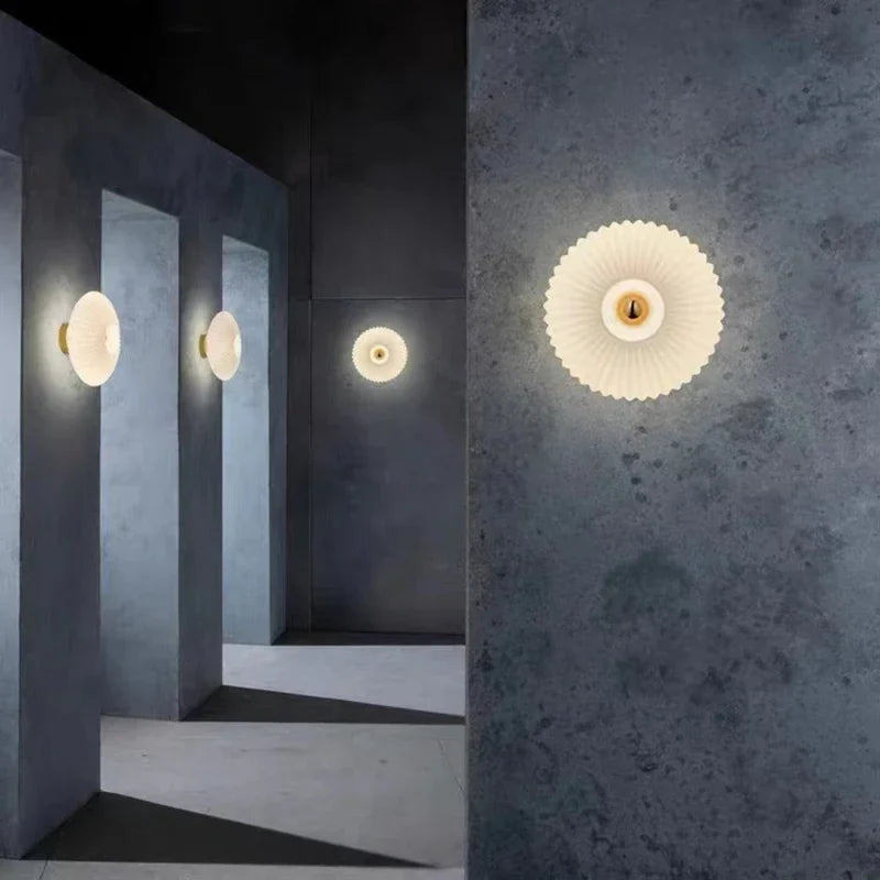 Glass Wall Light Glass | Modern Wavy Shade Design | Creates Soft Diffused Lighting for Living Rooms, Hallways and Bedrooms
