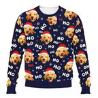Personalized Christmas Dog Sweatshirt – Custom Pet Photo 3D Printed Holiday Pullover