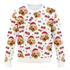 Personalized Christmas Dog Sweatshirt – Custom Pet Photo 3D Printed Holiday Pullover