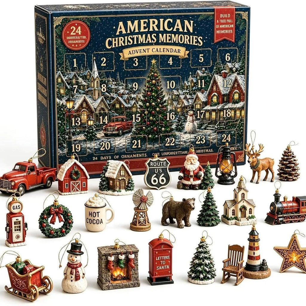 24-day Mini Christmas Calendar with Building Blocks, Unique Designs, Buildable Bricks, Includes Hanging Loops, Festive Countdown