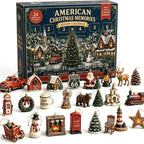 24-day Mini Christmas Calendar with Building Blocks, Unique Designs, Buildable Bricks, Includes Hanging Loops, Festive Countdown