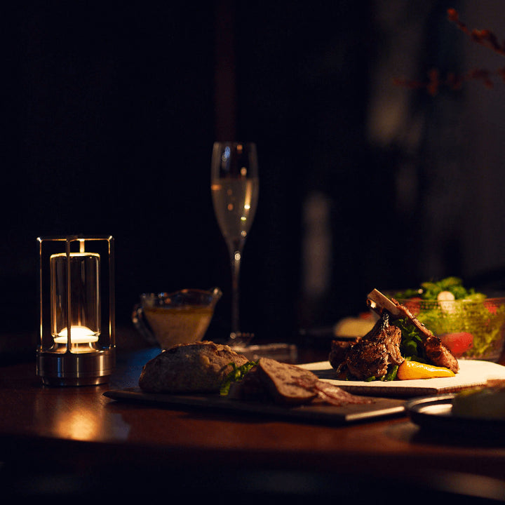 Modern Glass Cylinder Table Lamp