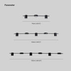 LED Pendant Light Metal Suspension | Modern Cubic Bar with Round Spotlights | 10-15m2 Coverage for Living Room and Bedroom