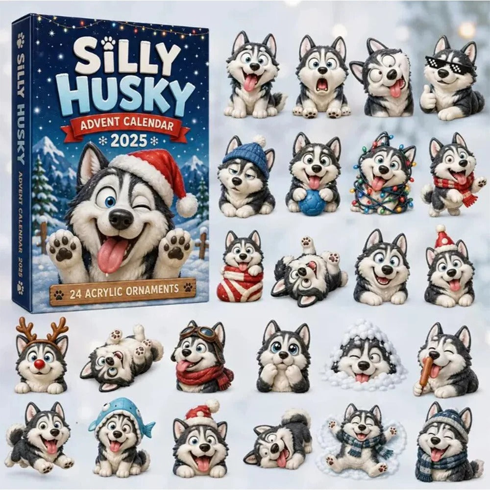 2026 Christmas Advent Calendar for Dogs 24-day Countdown With a Husky Theme For Dog Lovers