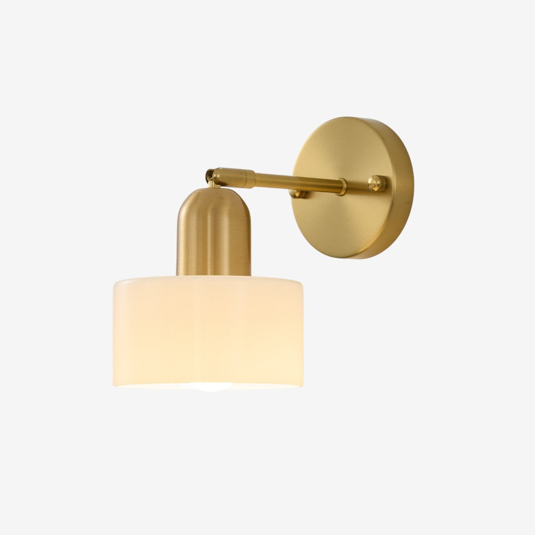 Brass Wall Lamp – Bauhaus Colored Glass Mid Century Design