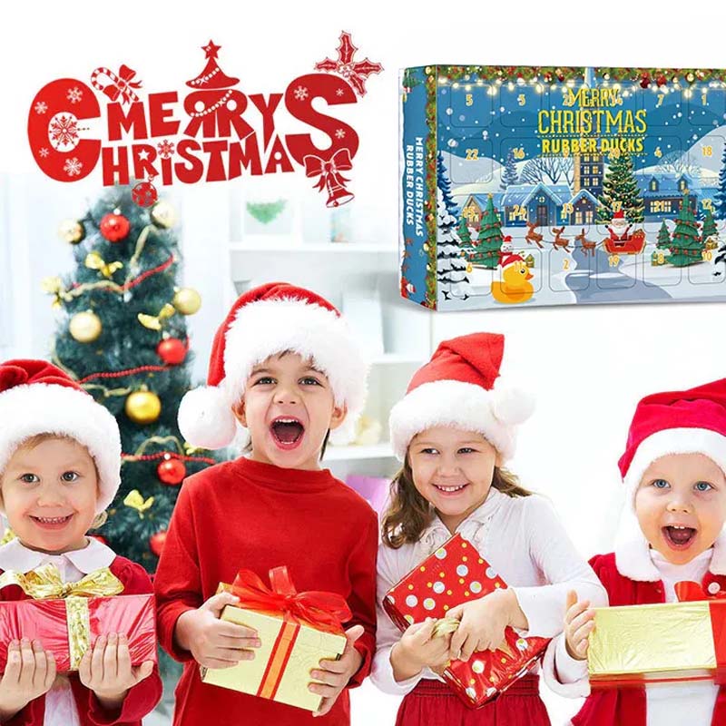 Rubber Duck Advent Calendar 2026 | 24 Day Christmas Countdown Toy Set for Kids - Holiday Themed Rubber Duckies Surprise Gift