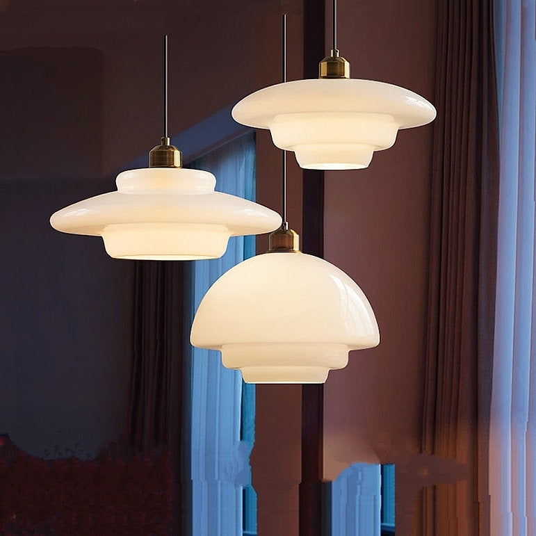 Glass Pendant Light | Nordic Minimalist Style | Soft Ambient Glow for Kitchen Island and Dining Room Modern Interiors