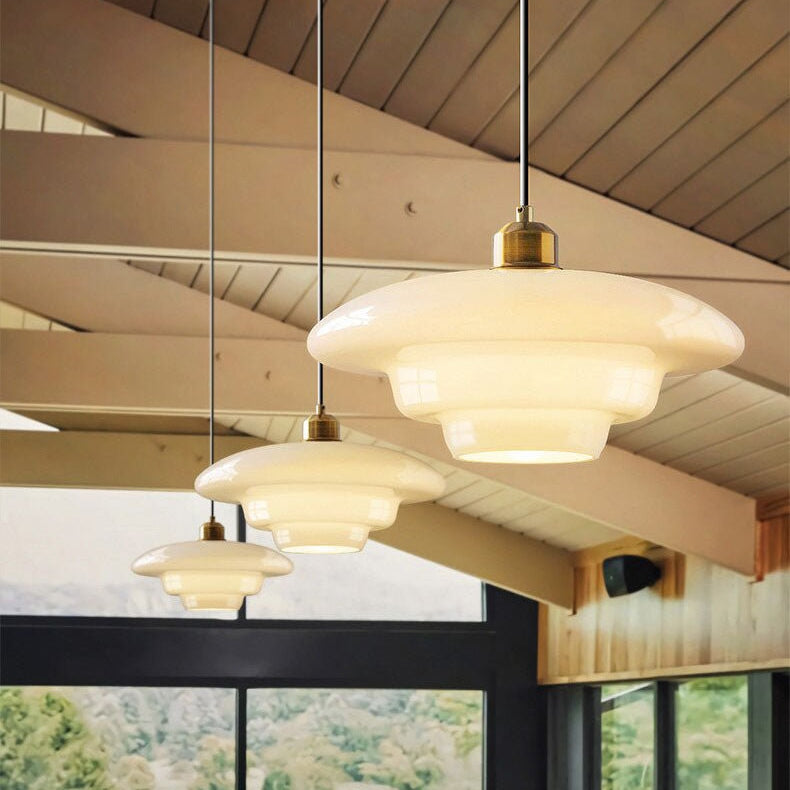 Glass Pendant Light | Nordic Minimalist Style | Soft Ambient Glow for Kitchen Island and Dining Room Modern Interiors
