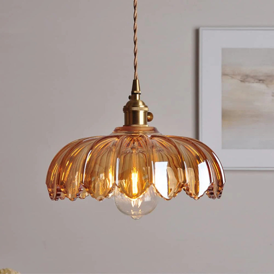 Retro Floral Pendant Light