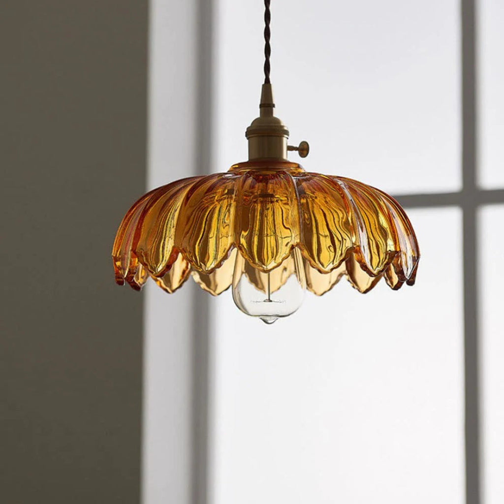 Retro Floral Pendant Light