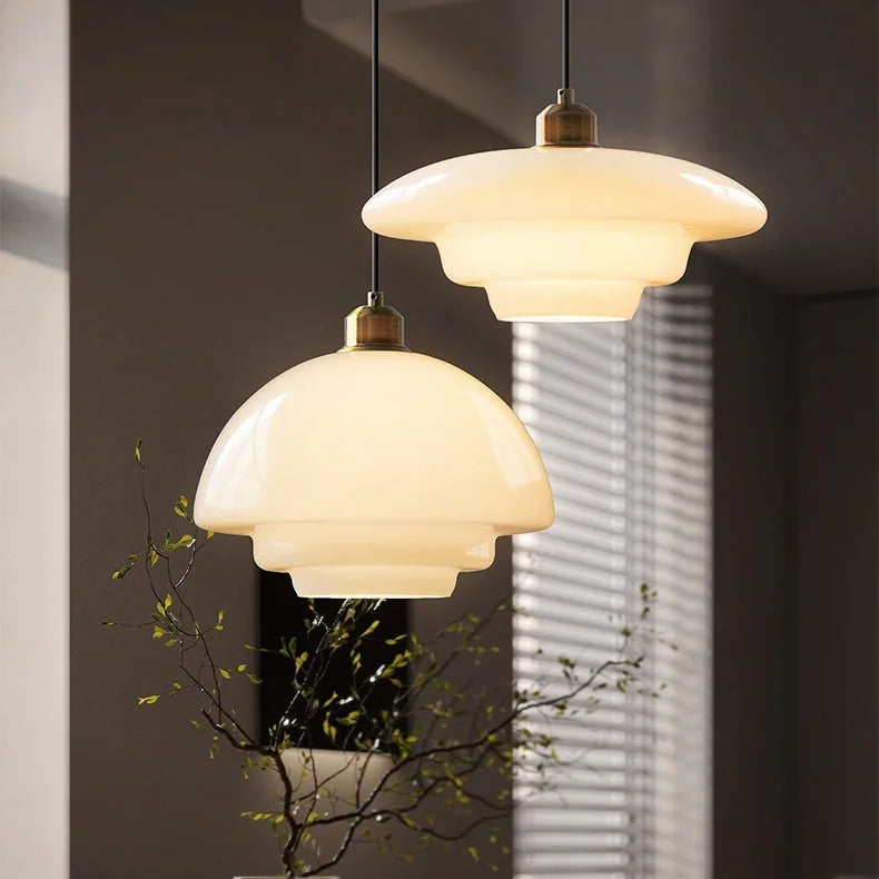 Glass Pendant Light | Nordic Minimalist Style | Soft Ambient Glow for Kitchen Island and Dining Room Modern Interiors