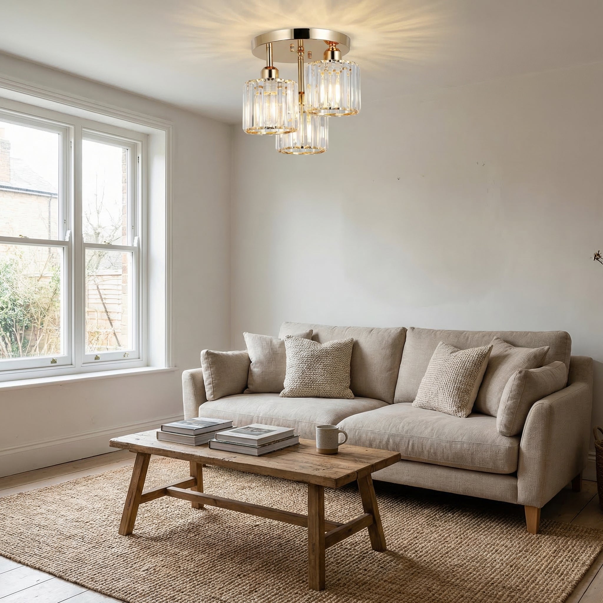 Crystal Glass Ceiling Light