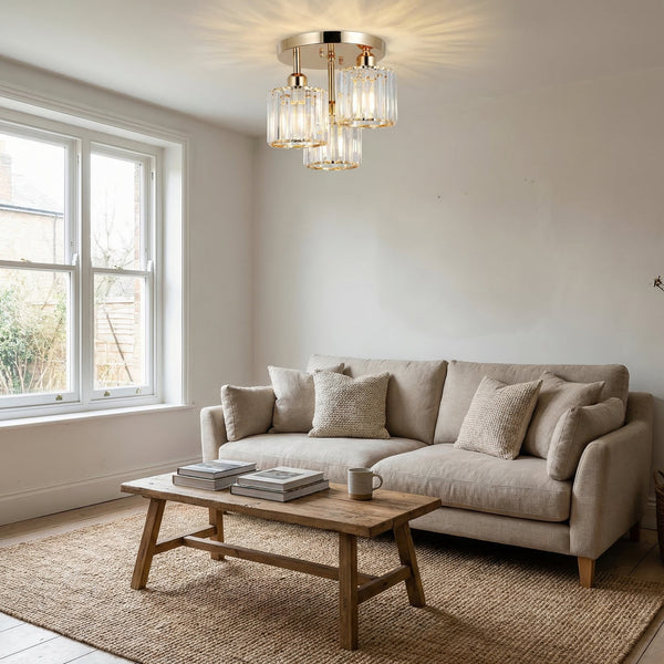 Crystal Glass Ceiling Light