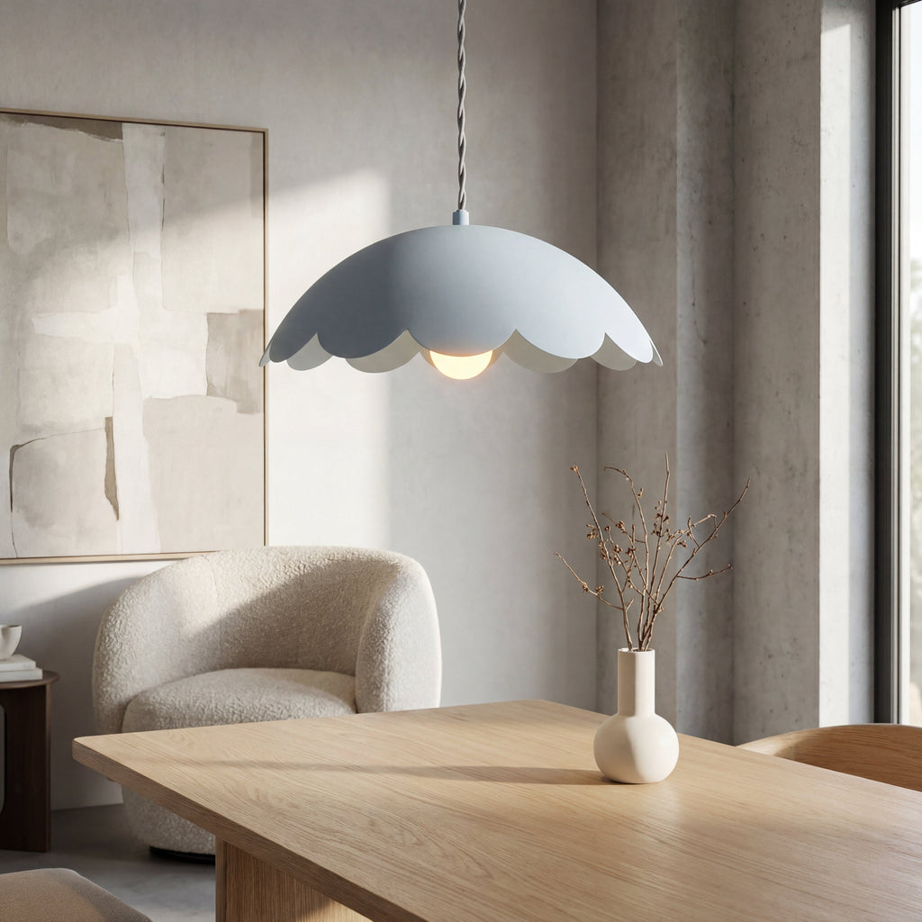 Metal Ceiling Pendant Vintage Floral Pattern | Mains Wired E27 Fitting | Creates Warm Ambient Glow for Living Spaces