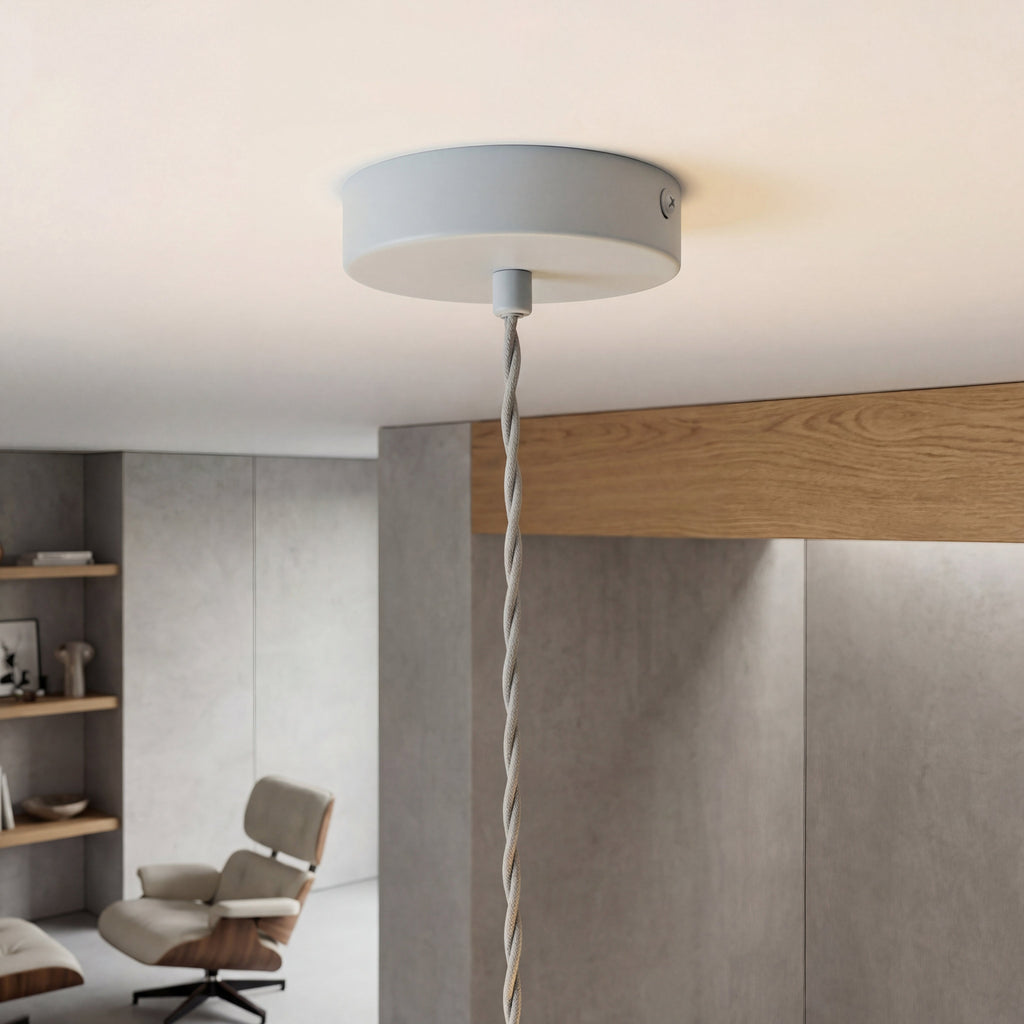 Metal Ceiling Pendant Vintage Floral Pattern | Mains Wired E27 Fitting | Creates Warm Ambient Glow for Living Spaces