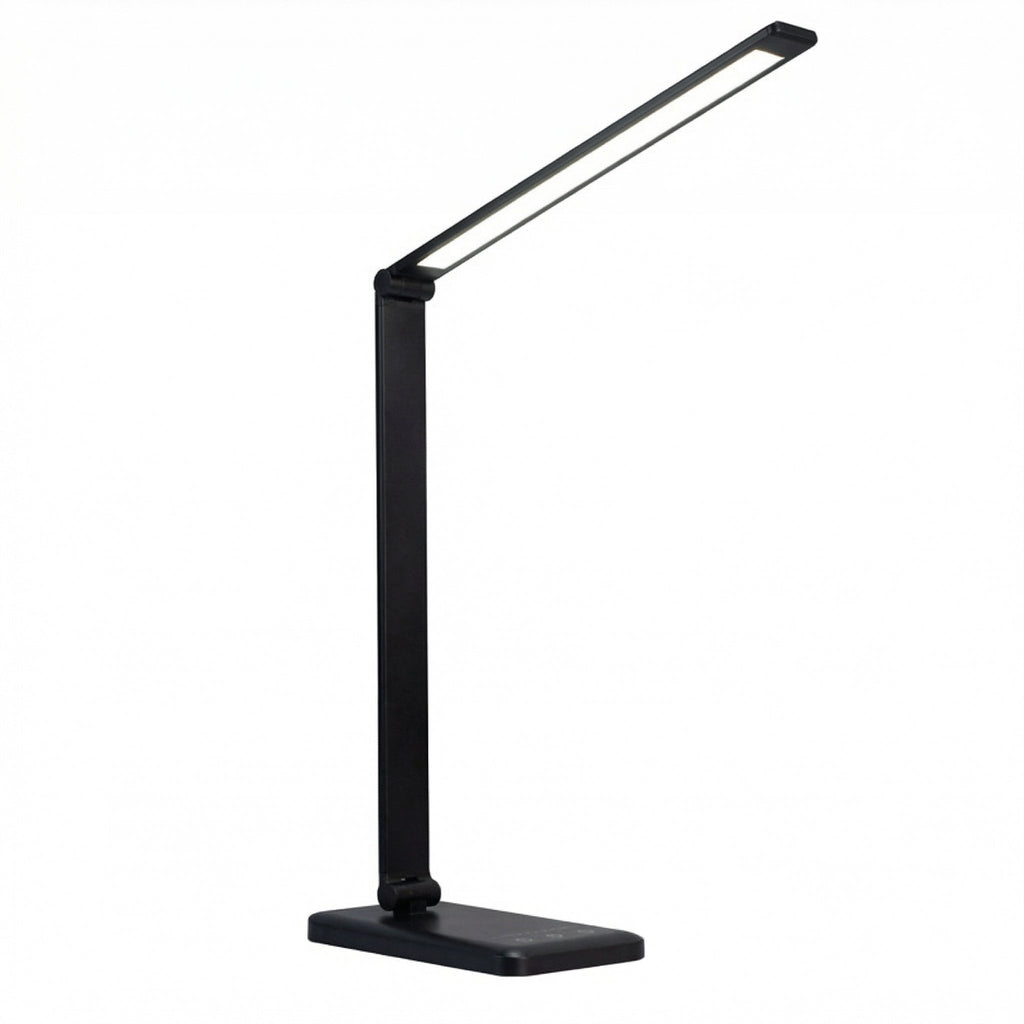 LED Desk Lamp with Wireless Charging | 5-Level Brightness and Color Temperature | Adjustable Folding Arm and USB Port