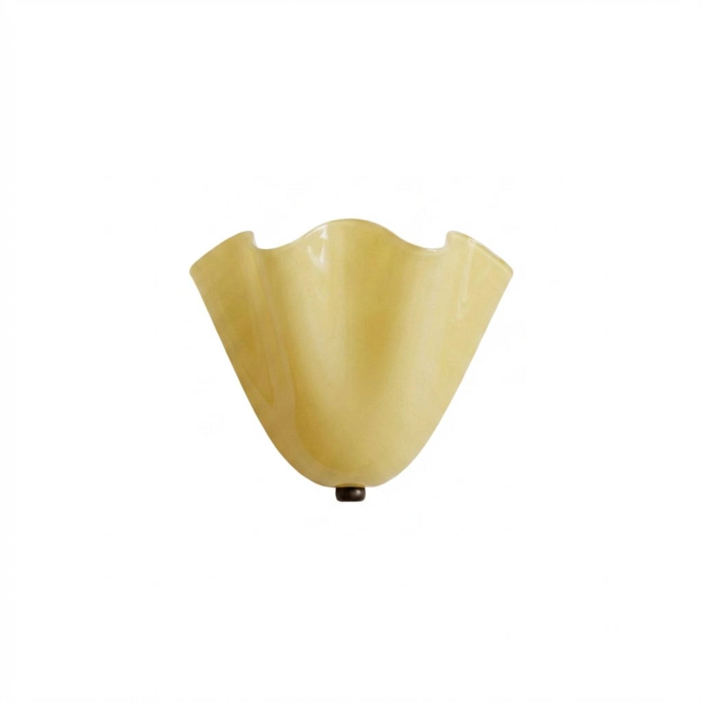 Wall Sconce Stained Glass Iron Shell Design | Retro Art Deco Style | Flicker-Free LED Warm Ambient Lighting for Bedrooms