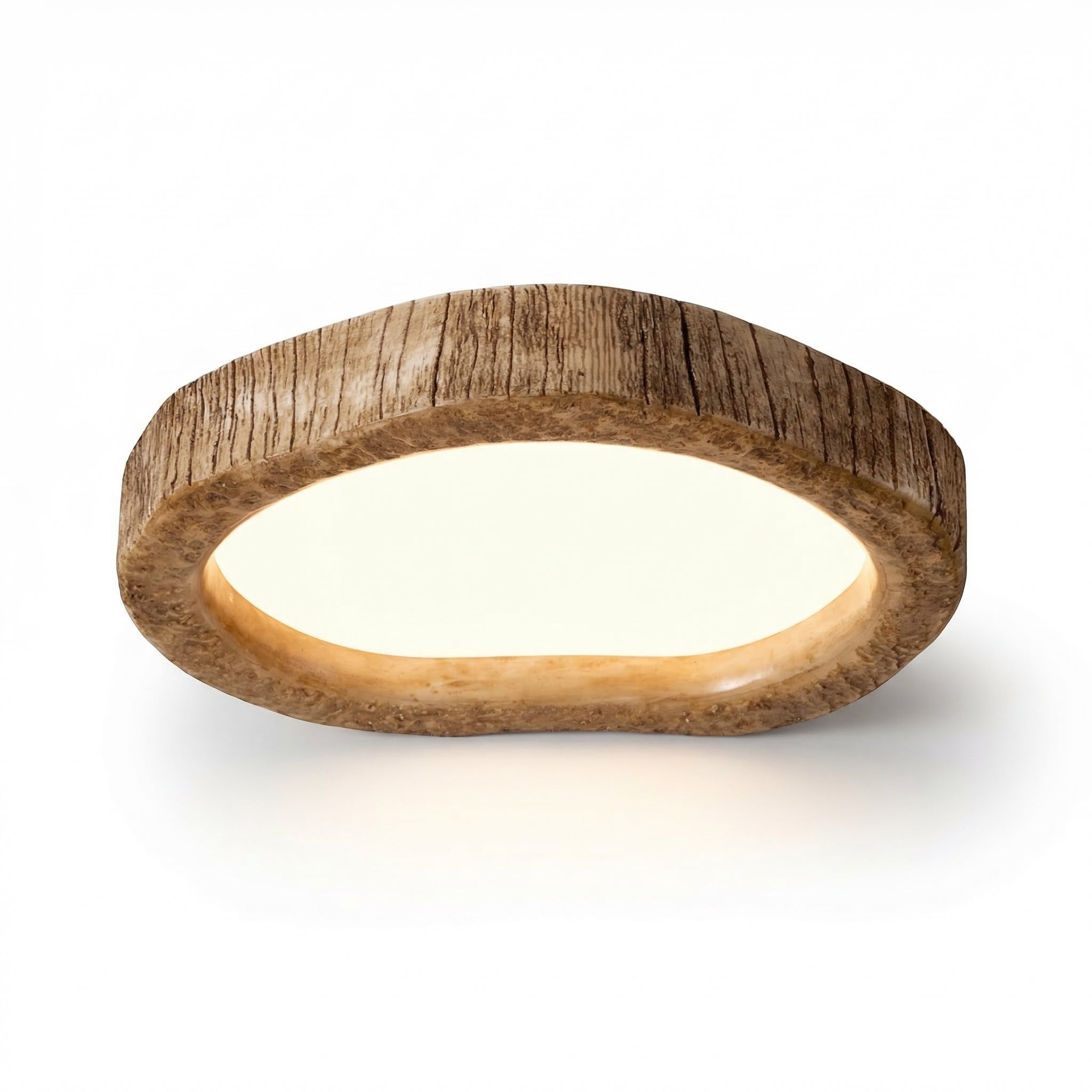 Rustic Wooden Oval Ceiling Light