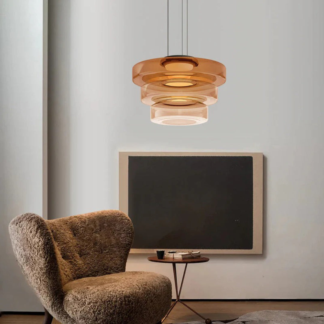 Layered Glass LED Pendant Light