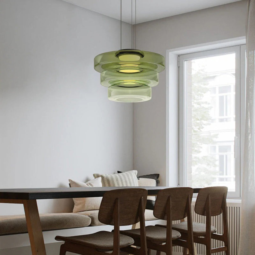 Layered Glass LED Pendant Light