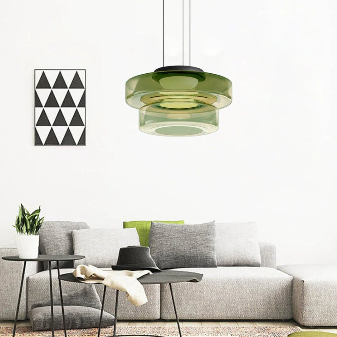Layered Glass LED Pendant Light