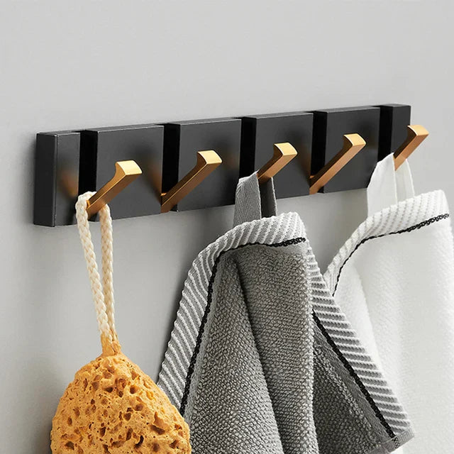 Foldable Wall Hook Stainless Steel Minimalist Design | Space-Saving Retractable Hanger | Secure Wall Mounted Storage