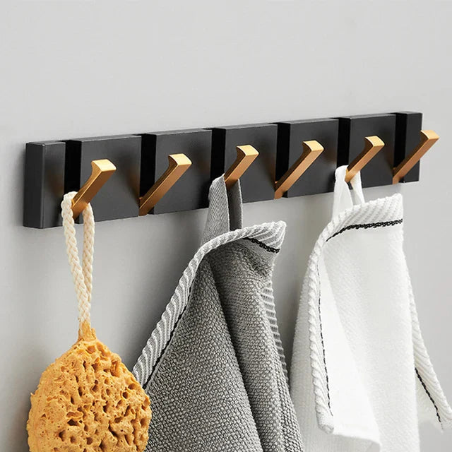 Foldable Wall Hook Stainless Steel Minimalist Design | Space-Saving Retractable Hanger | Secure Wall Mounted Storage