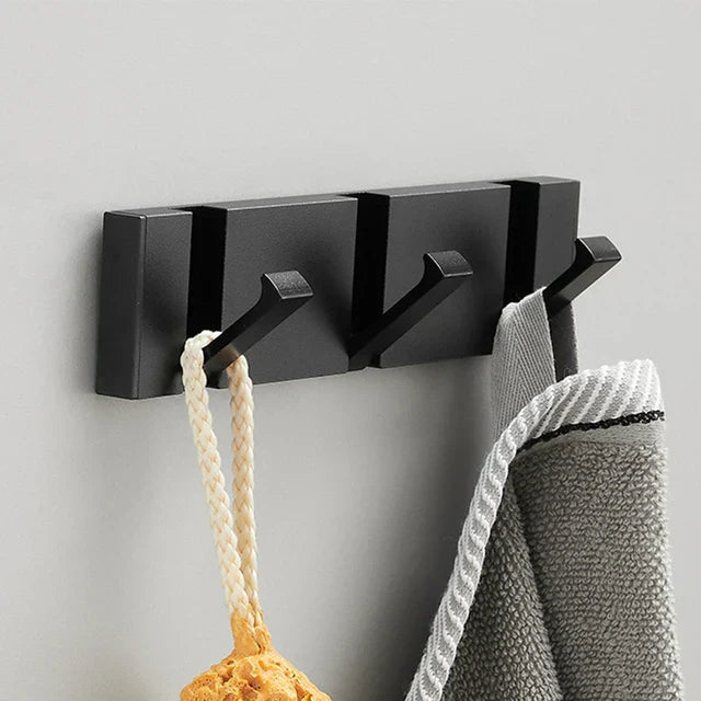 Foldable Wall Hook Stainless Steel Minimalist Design | Space-Saving Retractable Hanger | Secure Wall Mounted Storage