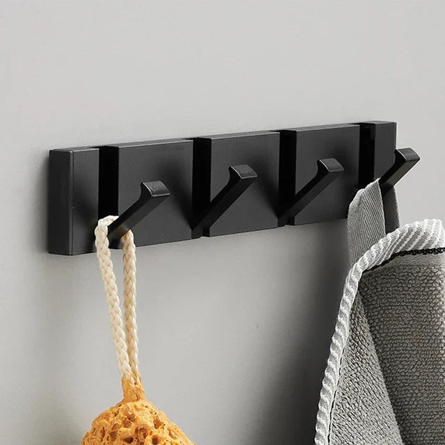 Foldable Wall Hook Stainless Steel Minimalist Design | Space-Saving Retractable Hanger | Secure Wall Mounted Storage
