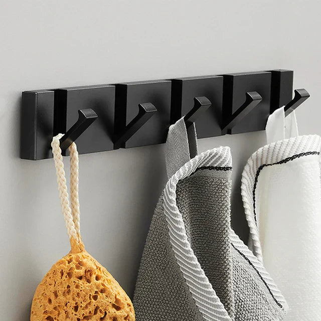 Foldable Wall Hook Stainless Steel Minimalist Design | Space-Saving Retractable Hanger | Secure Wall Mounted Storage