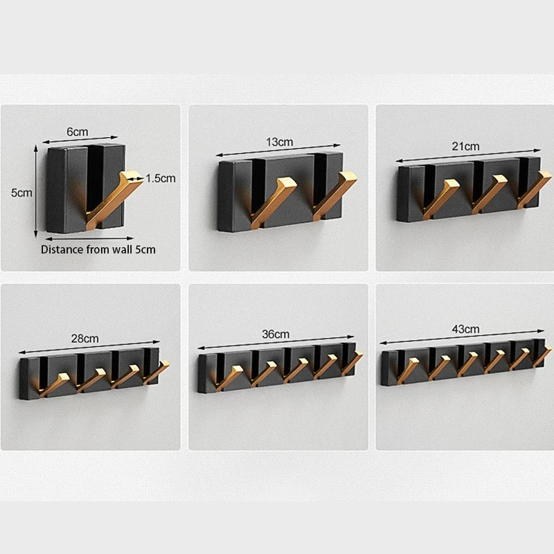 Foldable Wall Hook Stainless Steel Minimalist Design | Space-Saving Retractable Hanger | Secure Wall Mounted Storage