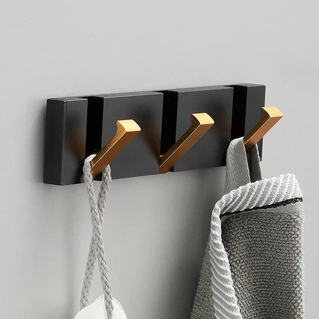 Foldable Wall Hook Stainless Steel Minimalist Design | Space-Saving Retractable Hanger | Secure Wall Mounted Storage