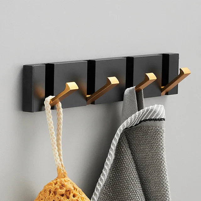Foldable Wall Hook Stainless Steel Minimalist Design | Space-Saving Retractable Hanger | Secure Wall Mounted Storage