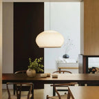 Japandi Ribbed Wood Pendant Light