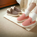 Warm Fluffy Winter Slippers with Fleece Lining and Anti-Slip Sole | Comfortable Indoor House Shoes for Men and Women