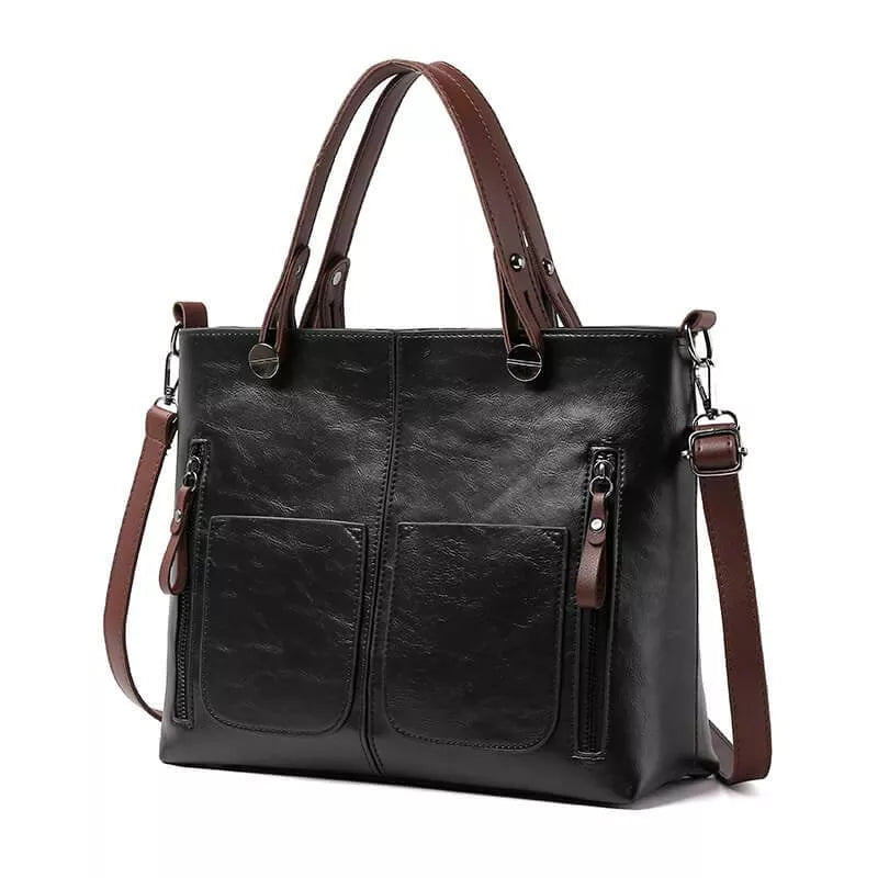 Women's Leather Shoulder Bag | Water-Resistant Crossbody Handbag with Adjustable Strap and Secure Magnetic Closure