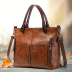 Women's Leather Shoulder Bag | Water-Resistant Crossbody Handbag with Adjustable Strap and Secure Magnetic Closure