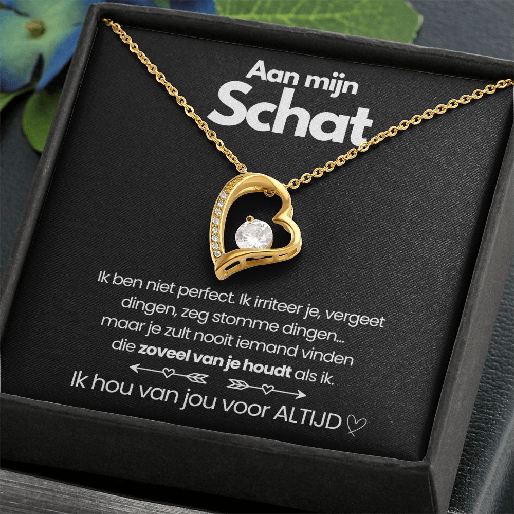 Heart Pendant Necklace with Sparkling Zirconia Stone and Adjustable Chain - Meaningful Jewelry Gift for Her for Daily Wear